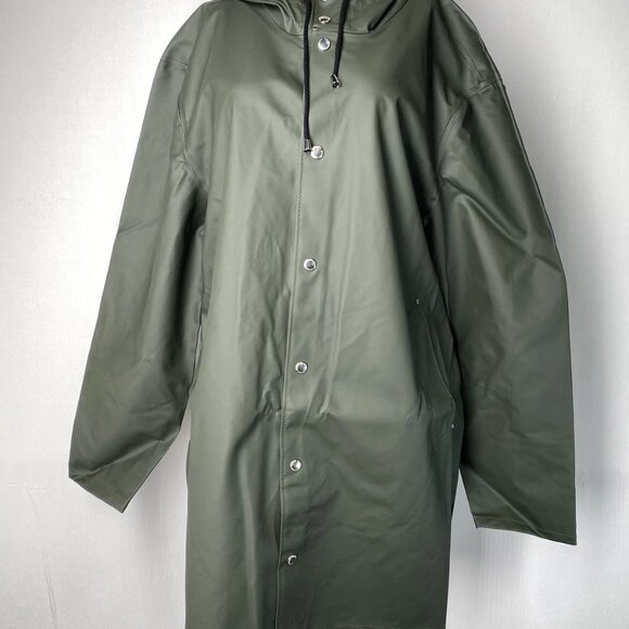Stutterheim Unisex Stockholm Lightweight Rain Coat Size XXL Green - Picture 1 of 13